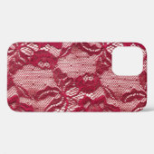 Rote Spitze: elastischer Jacquardtextil. Case-Mate iPhone Hülle (Rückseite (Horizontal))