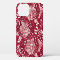 Rote Spitze: elastischer Jacquardtextil.