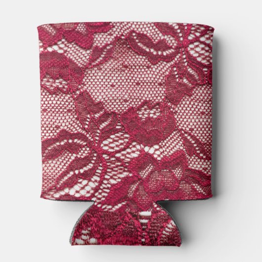 Rote Spitze: elastischer Jacquardtextil. Dosenkühler (Rückseite)