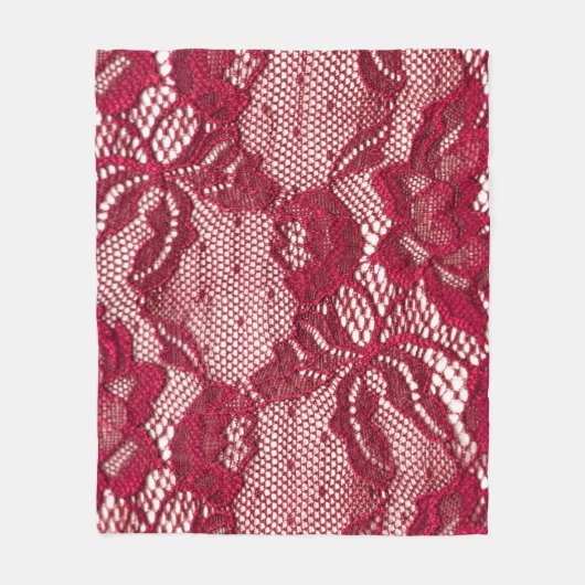 Rote Spitze: elastischer Jacquardtextil. Fleecedecke (Vorderseite)