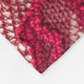 Rote Spitze: elastischer Jacquardtextil. Fleecedecke (Ecke)