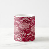 Rote Spitze: elastischer Jacquardtextil. Kaffeetasse (Mittel)