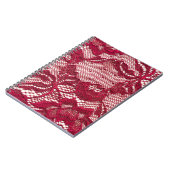 Rote Spitze: elastischer Jacquardtextil. Notizblock (Linke Seite)