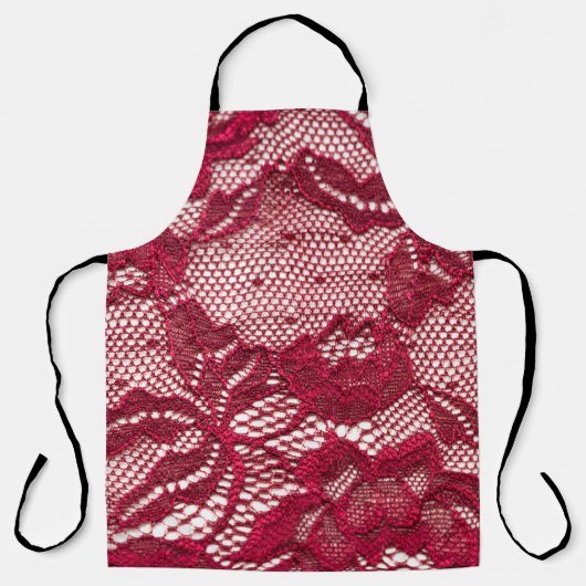 Rote Spitze: elastischer Jacquardtextil. Schürze (Vorderseite)