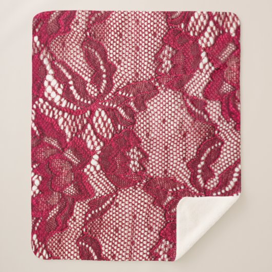 Rote Spitze: elastischer Jacquardtextil. Sherpadecke (Vorderseite)