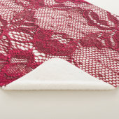 Rote Spitze: elastischer Jacquardtextil. Sherpadecke (3/4)