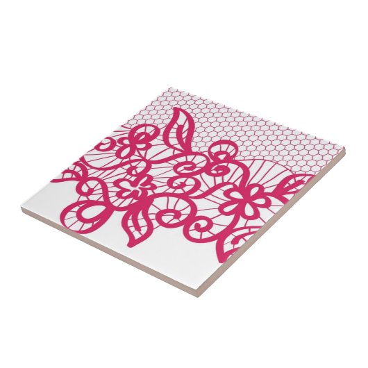 Rote Spitze Fliese (Seite)