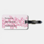 Rote Spitze Gepäckanhänger (Rückseite horizontal)