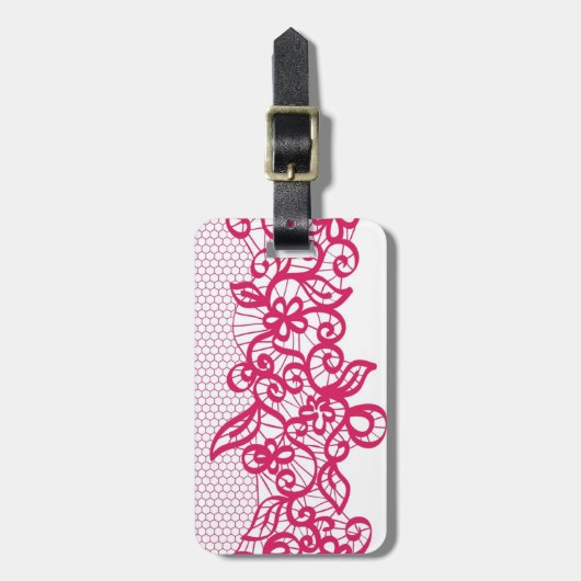 Rote Spitze Gepäckanhänger (Vorderseite vertikal)