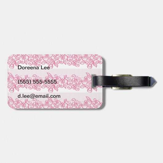 Rote Spitze Gepäckanhänger (Rückseite horizontal)