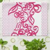 Rote Spitze Handtuch (Gefaltet)