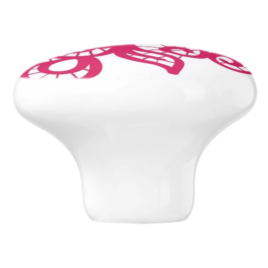 Rote Spitze Keramikknauf (Seitenansicht)