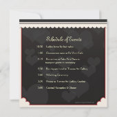 Rote Spitze-Liebe-Vögel, die Einladung Wedding (Rückseite)