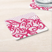 Rote Spitze Rechteckiger Pappuntersetzer (angewinkelt)