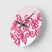 Rote Spitze Runde Wanduhr (Winkel)