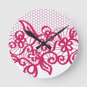 Rote Spitze Runde Wanduhr