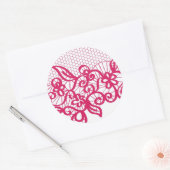 Rote Spitze Runder Aufkleber (Umschlag)