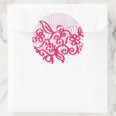 Rote Spitze Runder Aufkleber (Tasche)