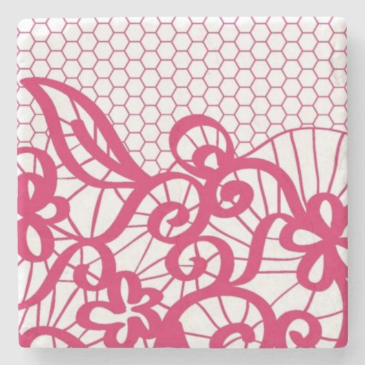 Rote Spitze Steinuntersetzer (Vorderseite)