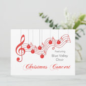 Rote Spitze-Weihnachtskonzert-Mitteilung Einladung (Stehend Vorderseite)