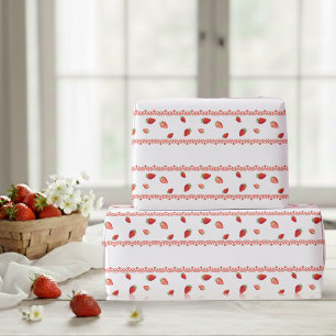 Rote Spitzen-Beere Erster Geburtstag  Geschenkpapier