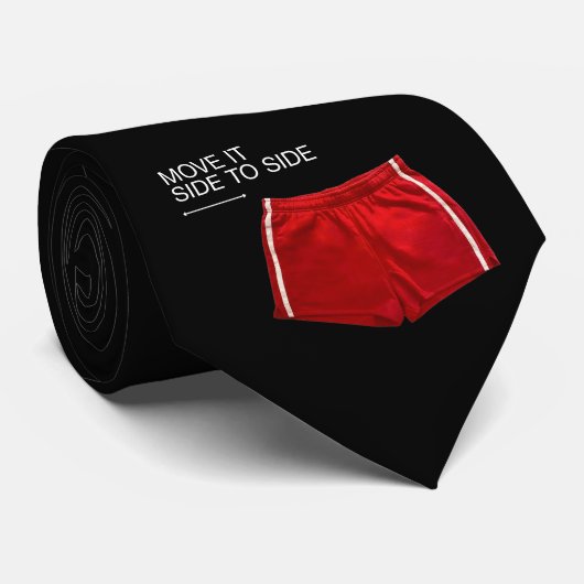 Rote Sportshorts 'Move It Side To Side' Krawatte (Gerollt)