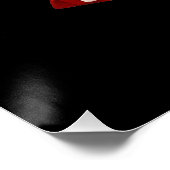 Rote Sportshorts 'Move It Side To Side' Poster (Ecke)