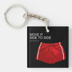 Rote Sportshorts 'Move It Side To Side' Schlüsselanhänger