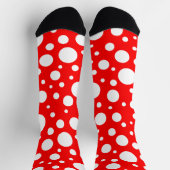 Rote Spots Crew Socken (Oben)
