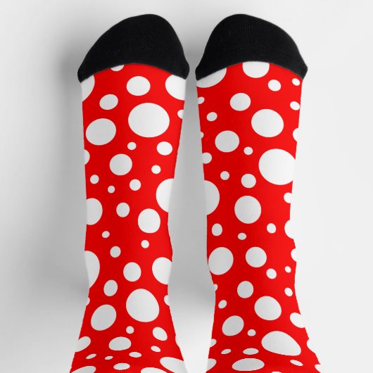 Rote Spots Crew Socken (Oben)