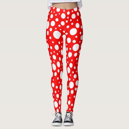 Rote Spots Leggings (Vorderseite)