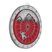 Rote Spritzen Snowboard-Thema-Dartscheibe Dartscheibe (Vorderseite Links)