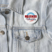 Rote Staaten für Obama Button (Beispiel)