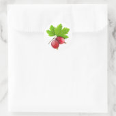 Rote Stachelbeeren Runder Aufkleber (Tasche)