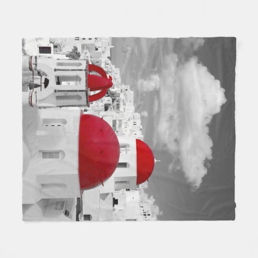 Rote Stadt Fleecedecke (Vorderseite (Horizontal))