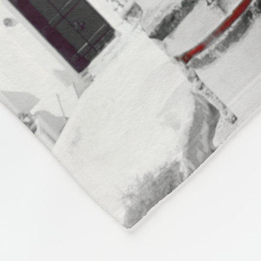 Rote Stadt Fleecedecke (Ecke)