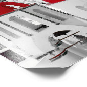 Rote Stadt Fotodruck (Ecke)