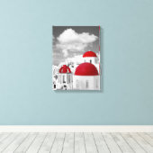 Rote Stadt Leinwanddruck (Insitu (Holzboden))