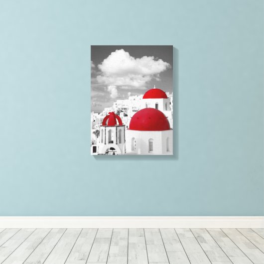 Rote Stadt Leinwanddruck (Insitu (Holzboden))