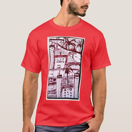 rote Stadt T-Shirt (Vorderseite)