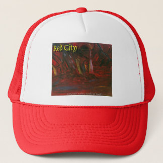 rote Stadt Truckerkappe