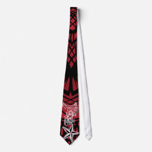 Rote Stammes- Felsen-Stern-Krawatte Krawatte