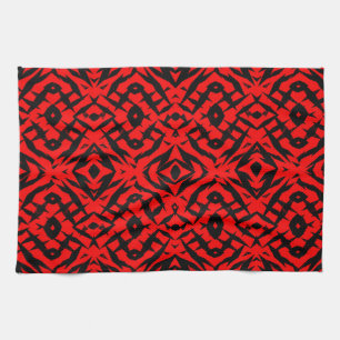 Rote Stammes-Muster Handtuch