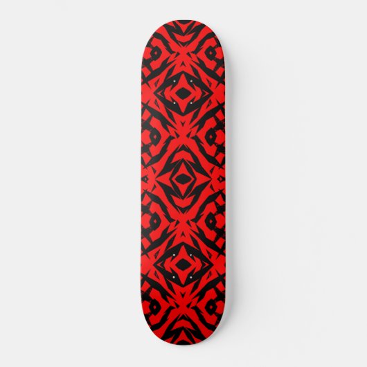 Rote Stammes-Muster Skateboard (Vorderseite)