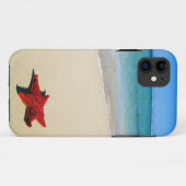 Rote Starfish auf weißem Sand-Strand Case-Mate iPhone Hülle (Rückseite (Horizontal))