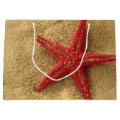 rote Starfishgeschenktasche Große Geschenktüte (Vorderseite)
