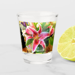 Rote Stargazer-Lilie Thunder_Cove Schnapsglas