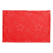 Rote Stars Pillowcase Kissenbezug (Rückseite)