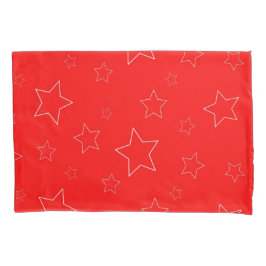 Rote Stars Pillowcase Kissenbezug