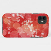 Rote Steigungsbeschaffenheit Bokeh Art Case-Mate iPhone Hülle (Rückseite (Horizontal))